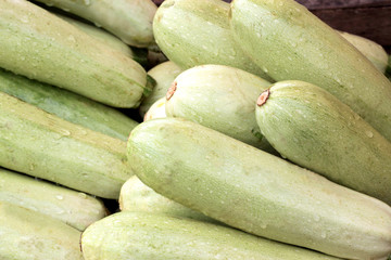Heap of vegetable marrows
