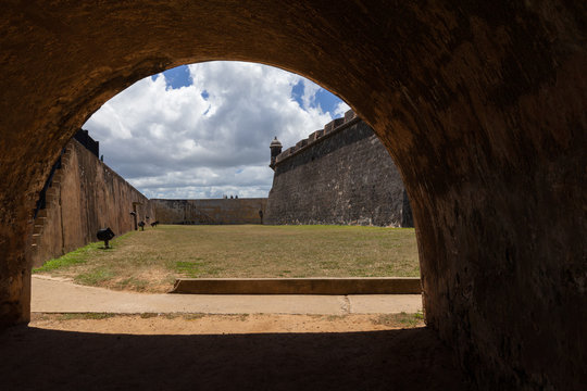 El Morro Fort Watch Tower  viewed though tunnel