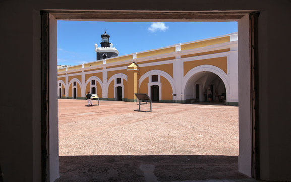 interior of El Morro Fort