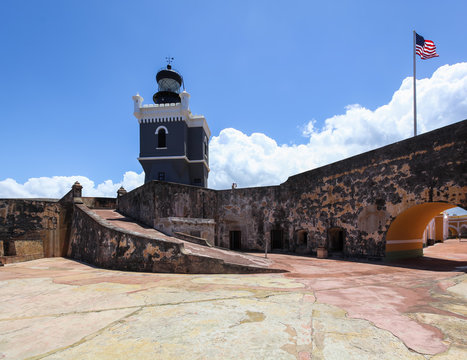 LIghthouse at  El Morro Fort