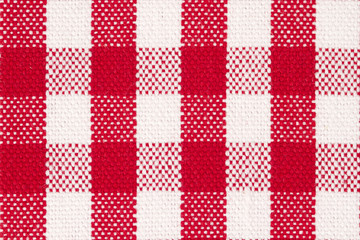 Red and white checked cloth