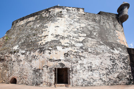 Exterior walls. at Fort San Felipe del Morro, Puerto Rico..