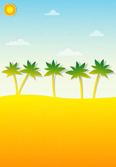 Obraz na płótnie Canvas tropical landscape with palm trees