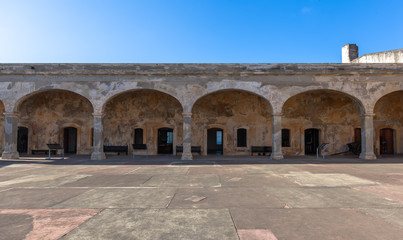 Fototapeta na wymiar Interior of Castillo San Cristobal