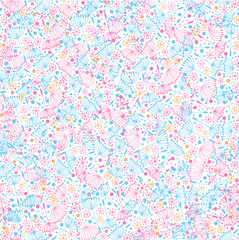 Lace seamless background with flowers flaff