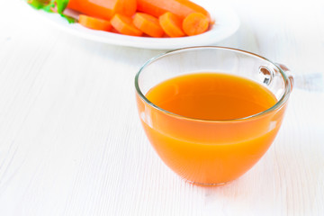 Carrot juice and carrots