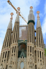 Sagrada Familia Nativity Facade by Gaudi,Barcelona,Spain
