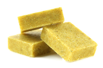 Bouillon cubes, isolated on white