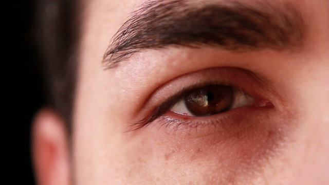 Closeup man eye