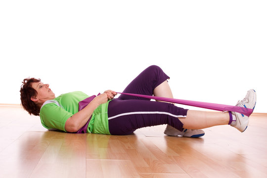 Gymnastik mit Theraband