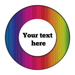 round frame for text with a spectral pattern