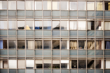 Fototapeta premium Details of facade of old building during reconszruction