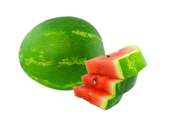 arbuz i płaty na białym tle © slawek_zelasko