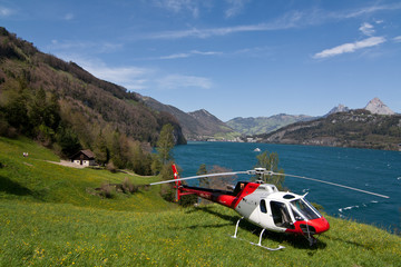 Helicopter, Vierwaldstattersee, Switzerland