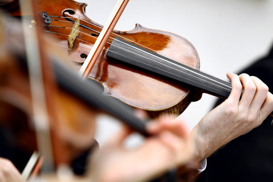 Playing the violin