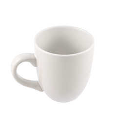 White ceramic cup isolated