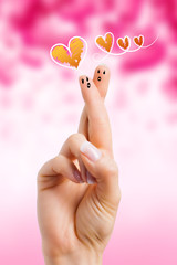 verliebtes Fingerpaar