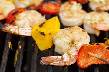 Homemade Shrimp Shish Kebab