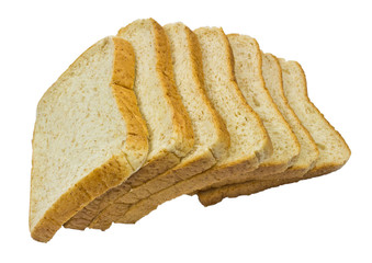 whole wheat bread on a white background