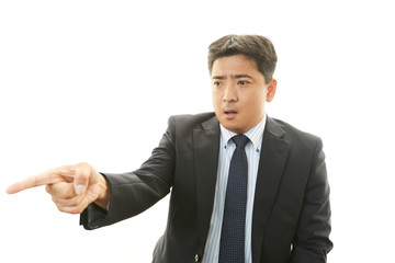 怒るビジネスマン