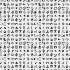 seamless doodle network pattern