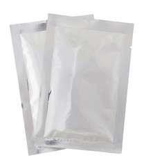 plastic package bag isolated on white with clipping path