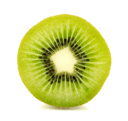 Sliced ​​fresh kiwi isolated background.