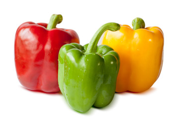 peppers on white background