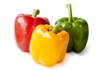 peppers on white background
