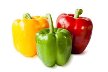 peppers on white background