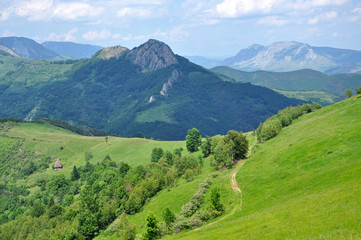 Fototapeta premium Spring scene in the mountains
