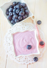 yogurt and blueberry