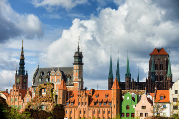 Fototapeta premium Old Town of Gdansk Skyline