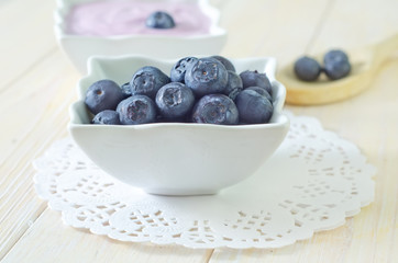 yogurt and blueberry