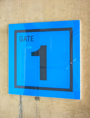 sign symbol of gate one