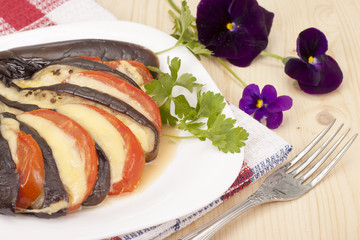 Stuffed eggplant.