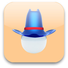 Glossy web button with user profile sign