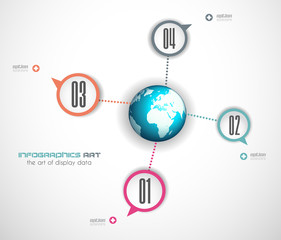 Infographics concept background with stylish bubbles.