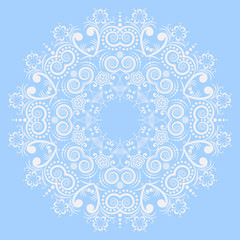 round frame from floral pattern