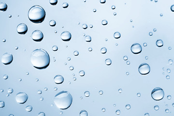 Abstract macro photo og water drops on glass