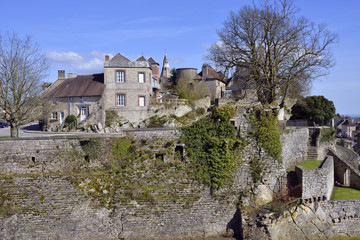 Fototapeta na wymiar Village of Domfront in France