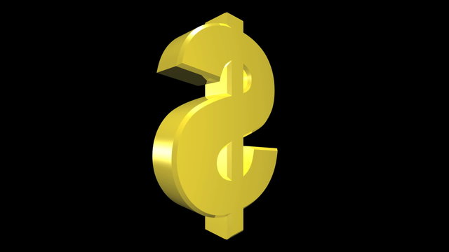 Dollar symbol rotating. Find similar clips in our portfolio.