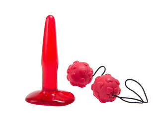 Sex toys isolated on white
