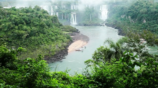 Iguassu Falls,waterfalls of the world.View from Brazilian side