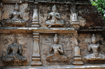 Ancient wat ruins in Chiang Mai,Thailand