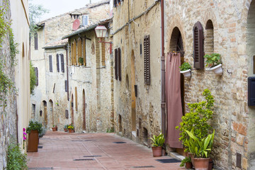 Naklejka premium San Gimignano - Toskania, Włochy