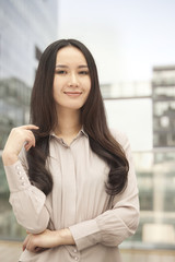 Smiling young woman, portrait