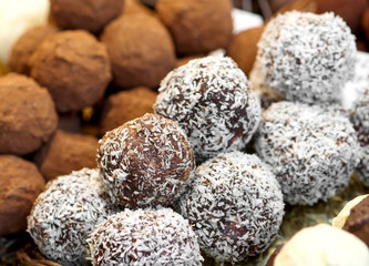 chocolate sweets on the market
