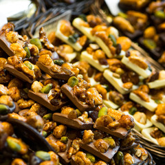 chocolate sweets on the market