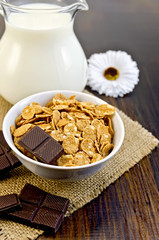 Corn flakes with chocolate